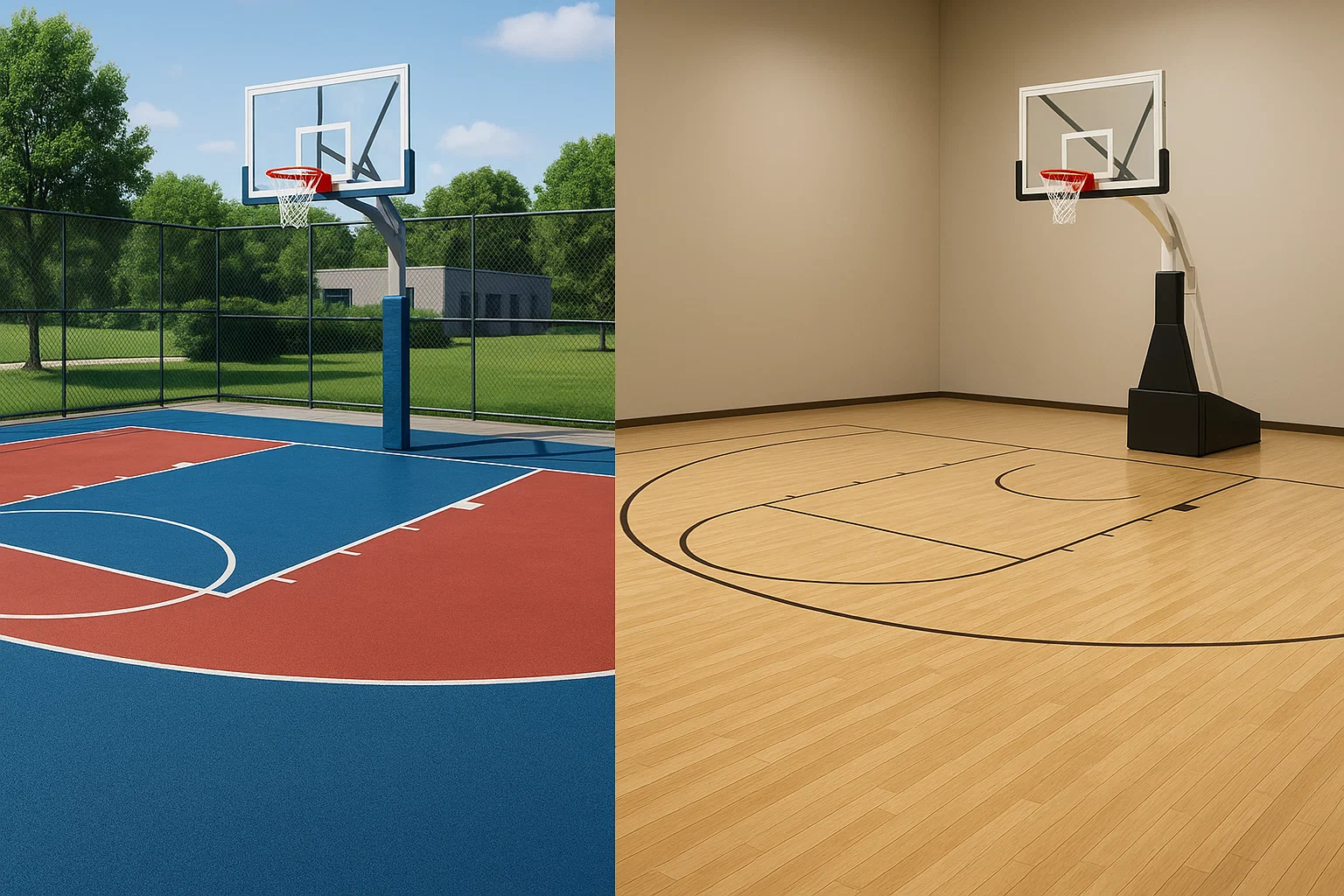 Acrylic Sports Flooring and Vinyl Basketball Flooring