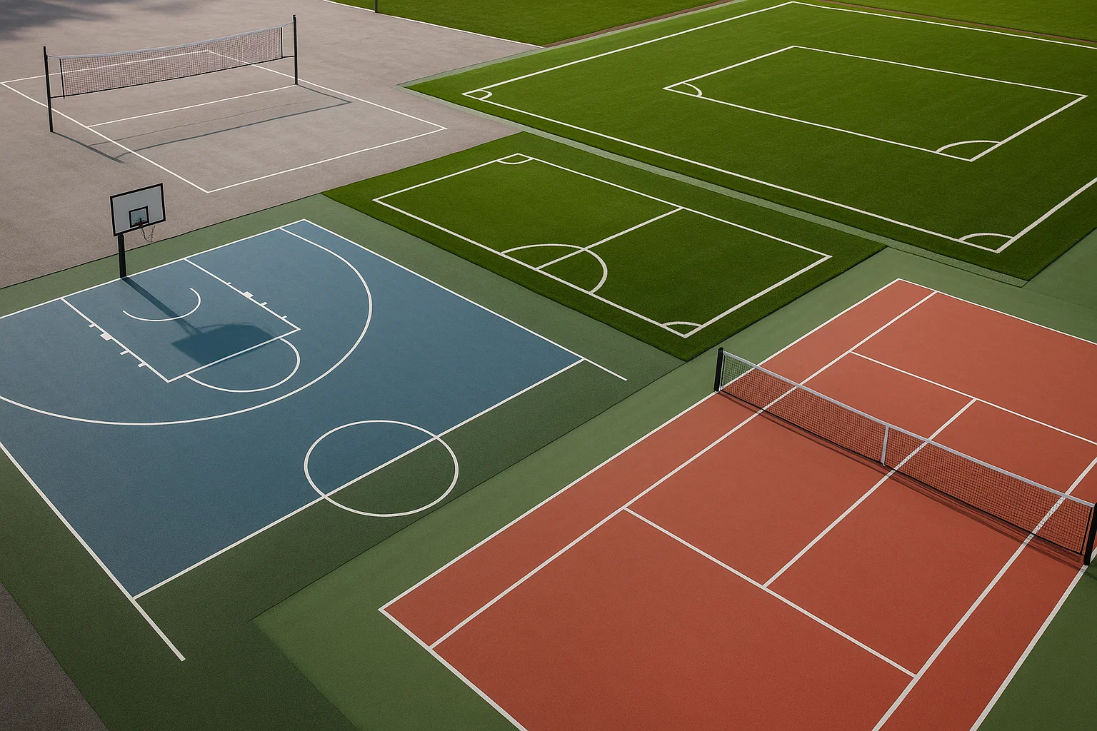 installation and construction of sports fields